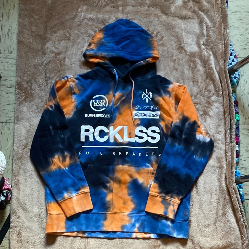 Tie-Dye Hoodie with Bold Logo